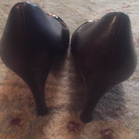 🔥Ann Taylor Bamboo-Accent Peep-toe Pumps - Picture 4 of 7